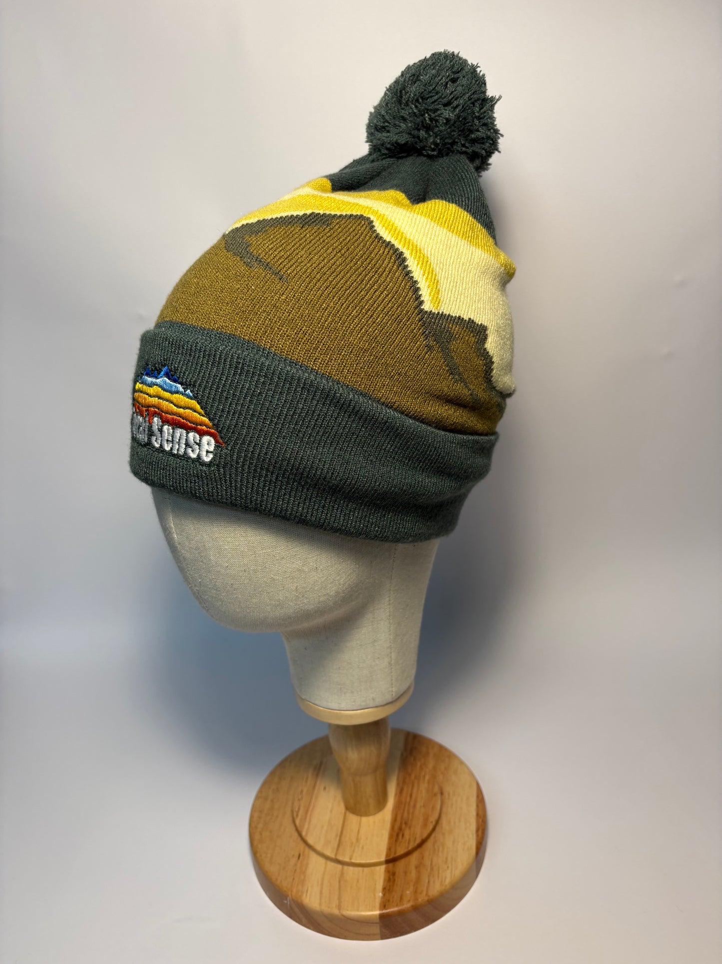 Mountain Peaks Pom Pom Beanie - Alpine Peaks