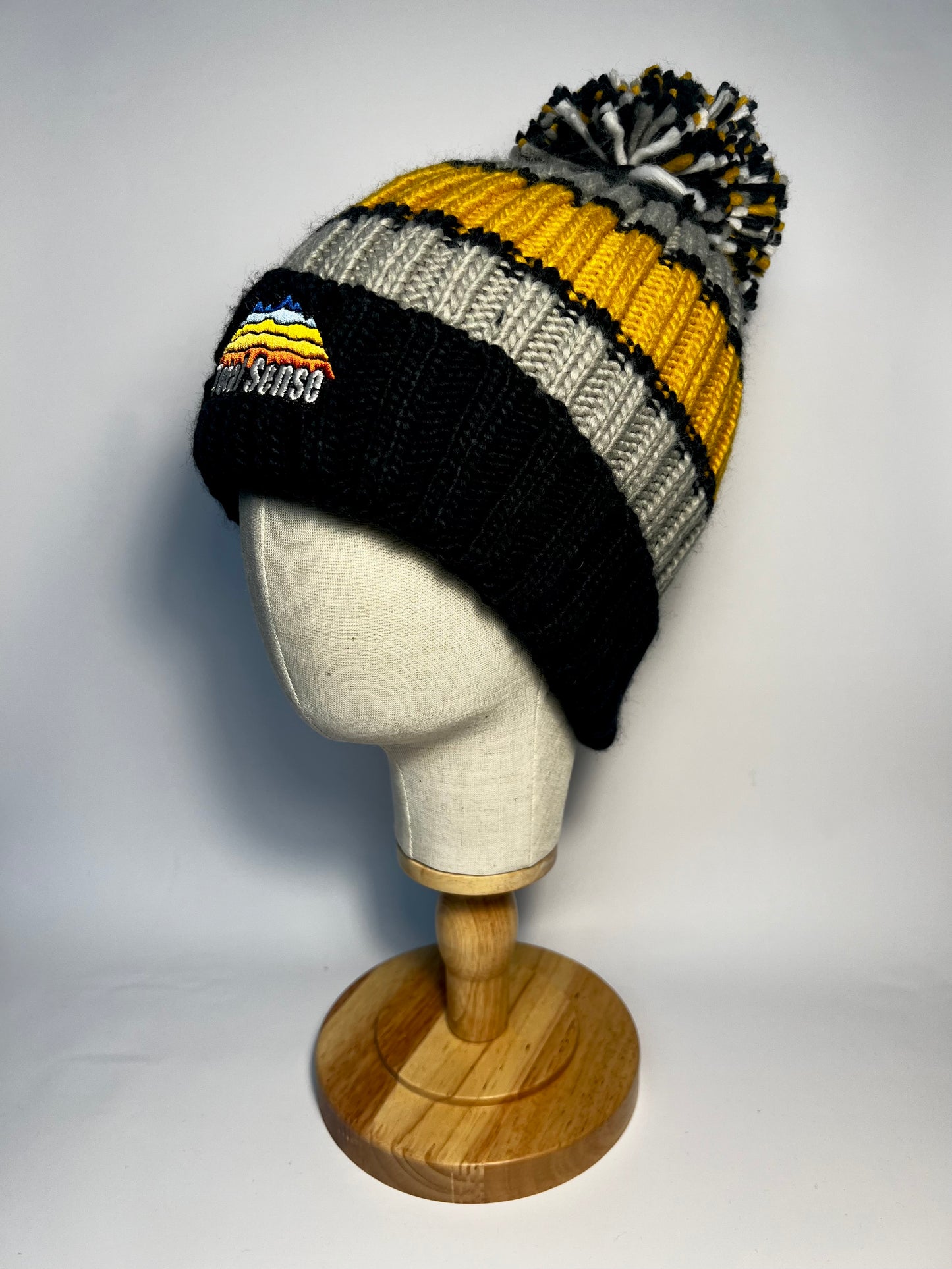 Yellow Pom Pom Hat
