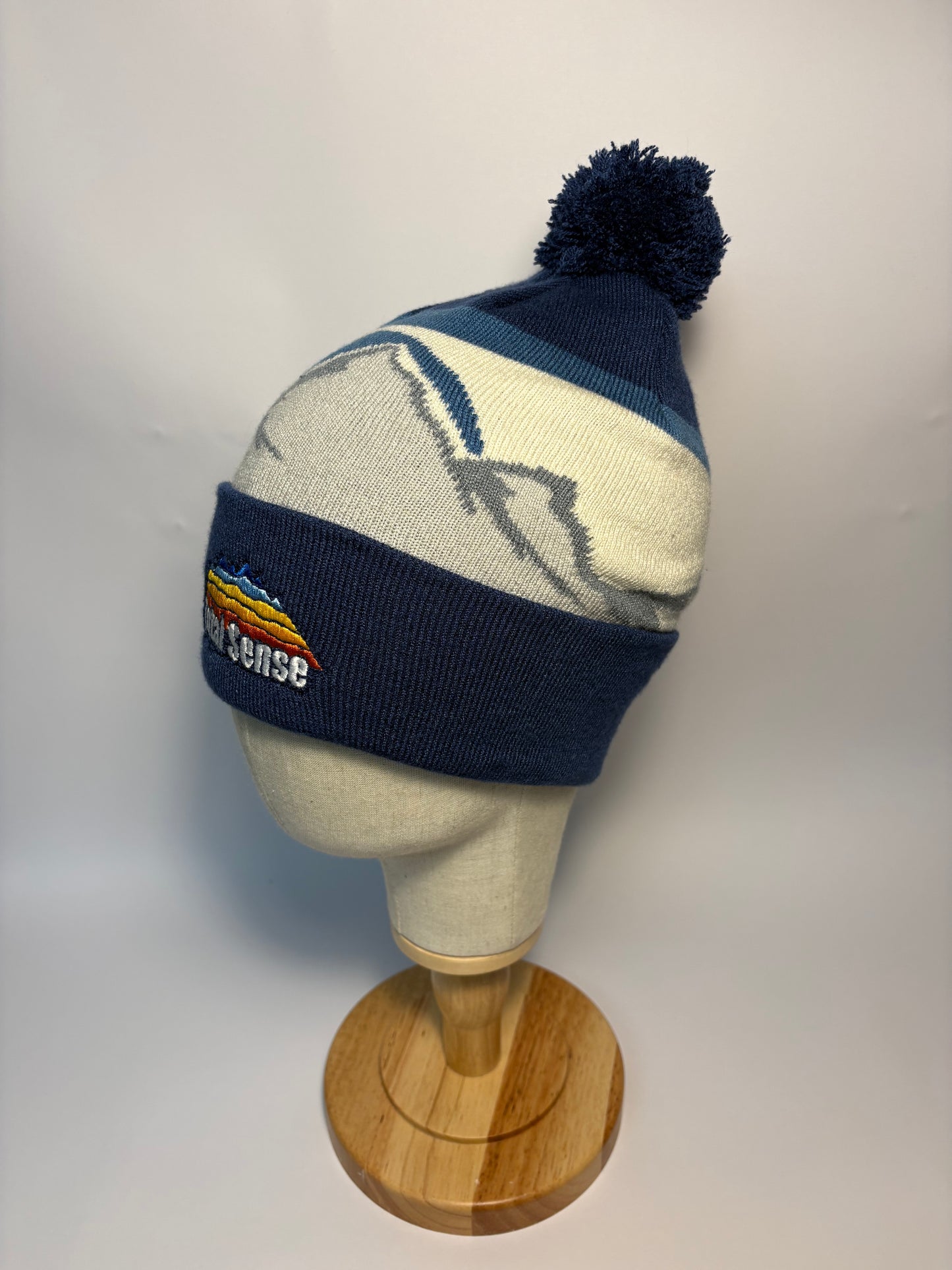 Mountain Peaks Pom Pom Beanie - Rocky Peaks