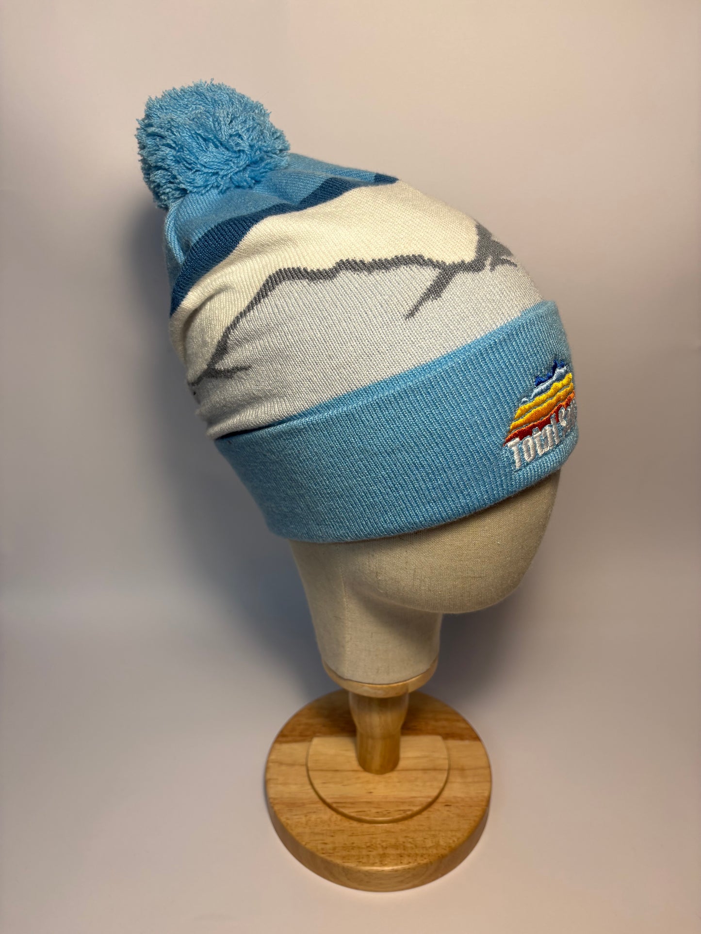Mountain Peaks Pom Pom Beanie - Glacier Peaks