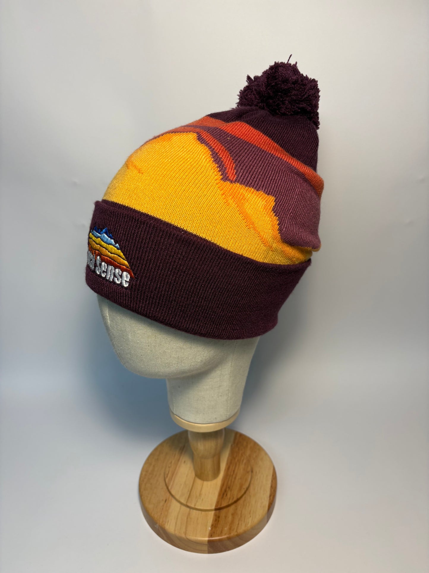 Mountain Peaks Pom Pom Beanie - Desert Peaks
