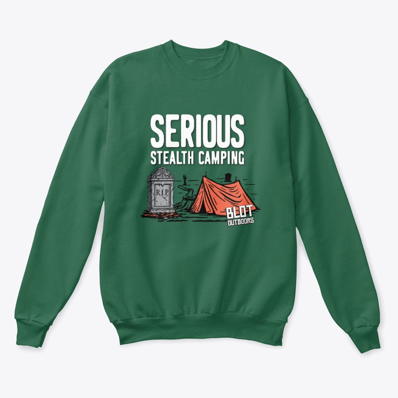 Serious stealth camping/2 Crewneck Sweatshirt