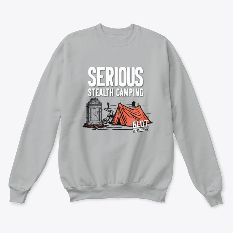 Serious stealth camping/2 Crewneck Sweatshirt