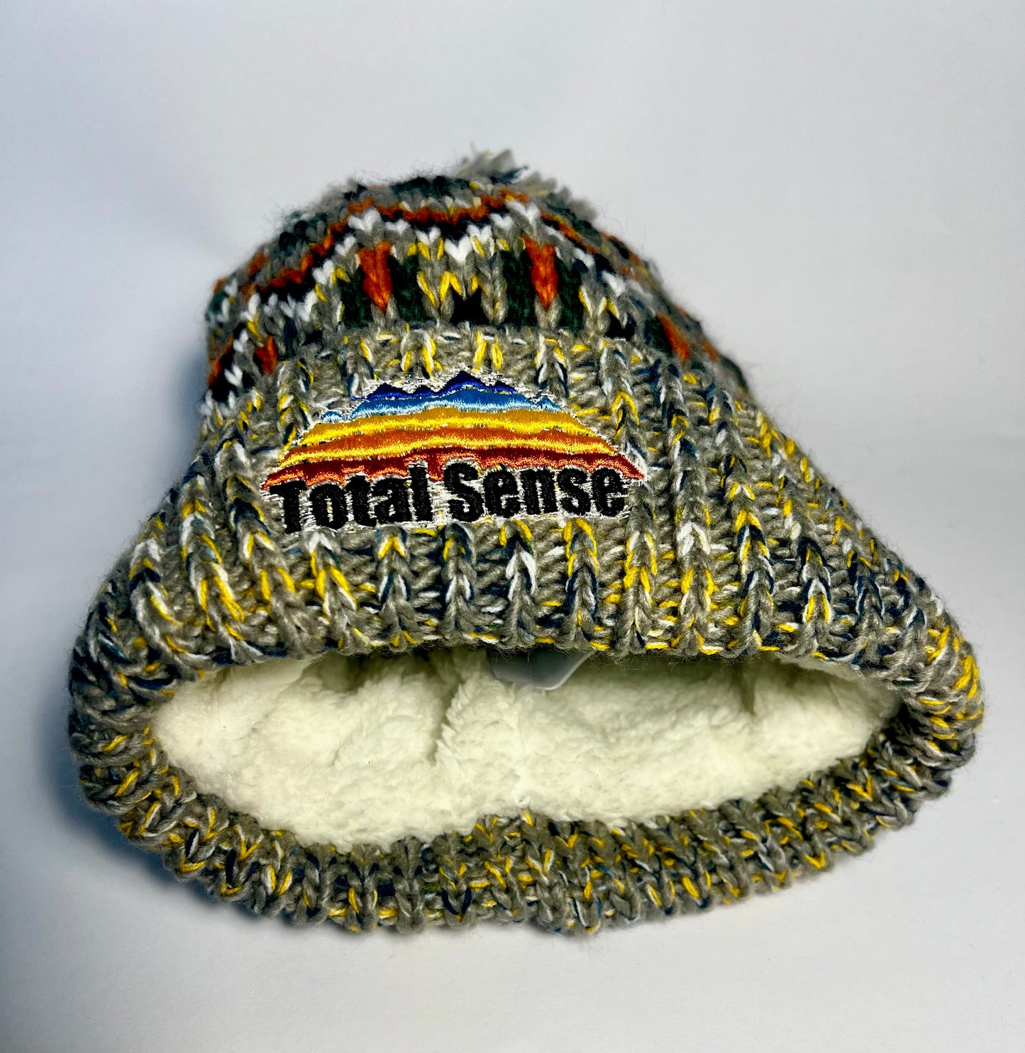 Total Sense Grey Pom Pom Hat