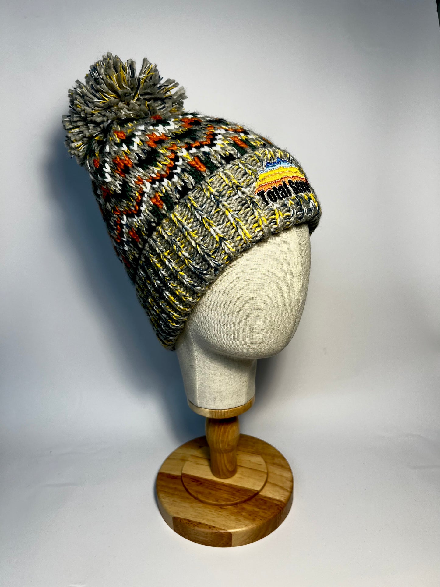 Total Sense Grey Pom Pom Hat